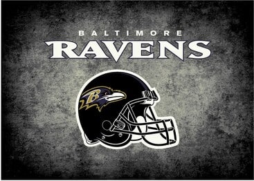 Imperial NFL Baltimore Ravens  Distressed Rug